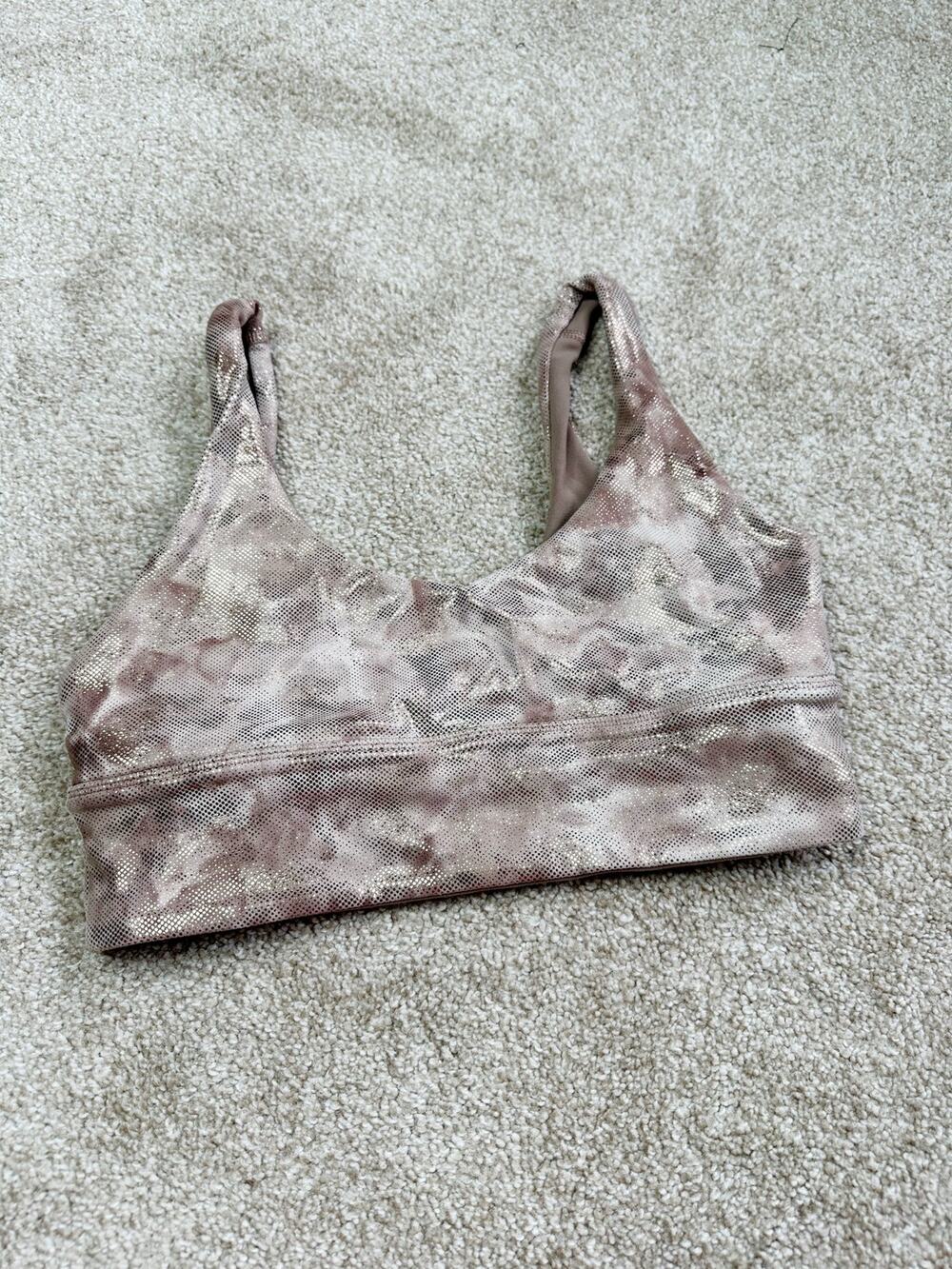 Lululemon Align Reversible Rose Gold Bra Light Support Size 6